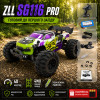 Машинка на радиоуправлении ZLL SG116 PRO 1:16 Green/Purple — RC монстр-трак 4WD с полностью пропорциональным управлением, скоростью до 40 км/ч, до 30 минут работы и дальностью управления до 150 м